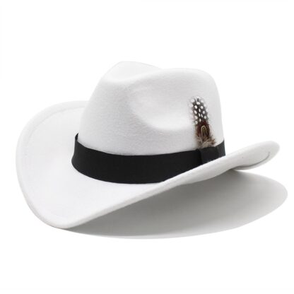 Cowboy Hat with Simulation Feathers - Image 5
