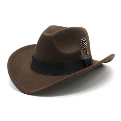 Cowboy Hat with Simulation Feathers - Image 2