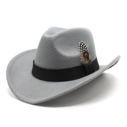Cowboy Hat with Simulation Feathers - Image 3