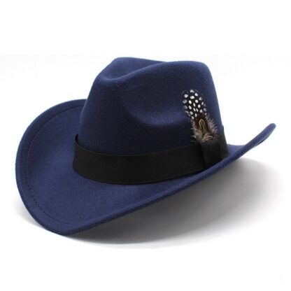 Cowboy Hat with Simulation Feathers - Image 4